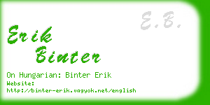 erik binter business card